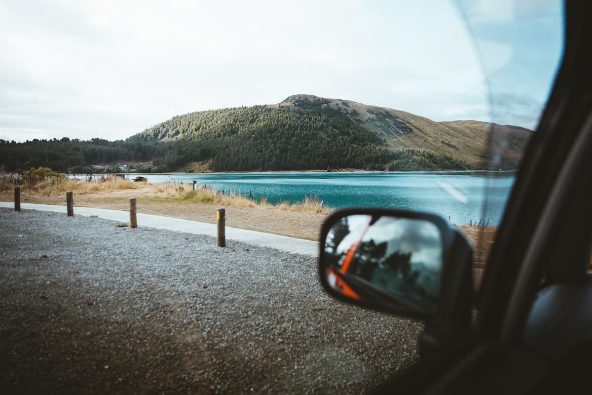 Fenetre voiture vue sur mer